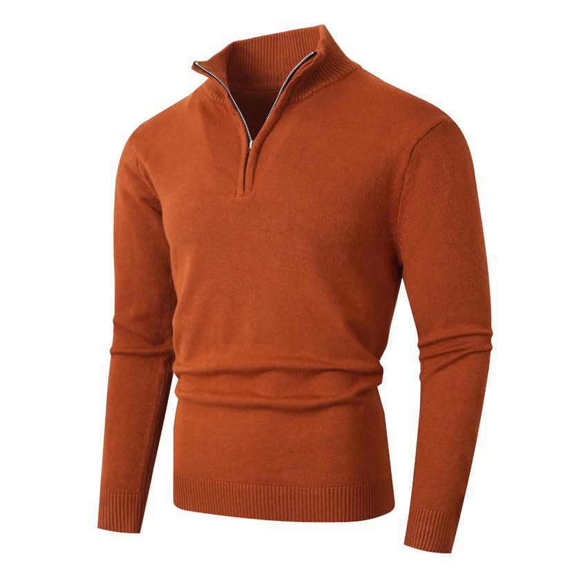 Pull homme zippé - Rouille