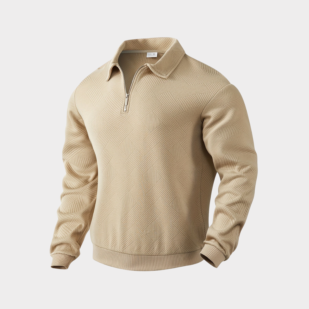 Pull Premium à Demi-Zip pour Homme - Kaki