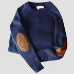 Pull Tricoté Premium pour Homme – Pull Marron à Coudières - image 7