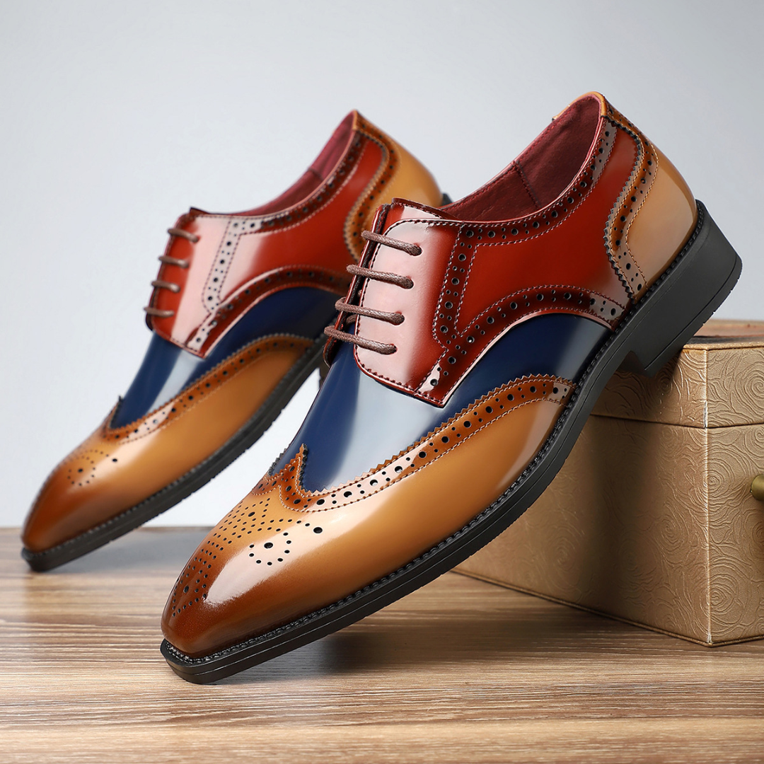 Richelieu homme bout fleuri - Multicolore