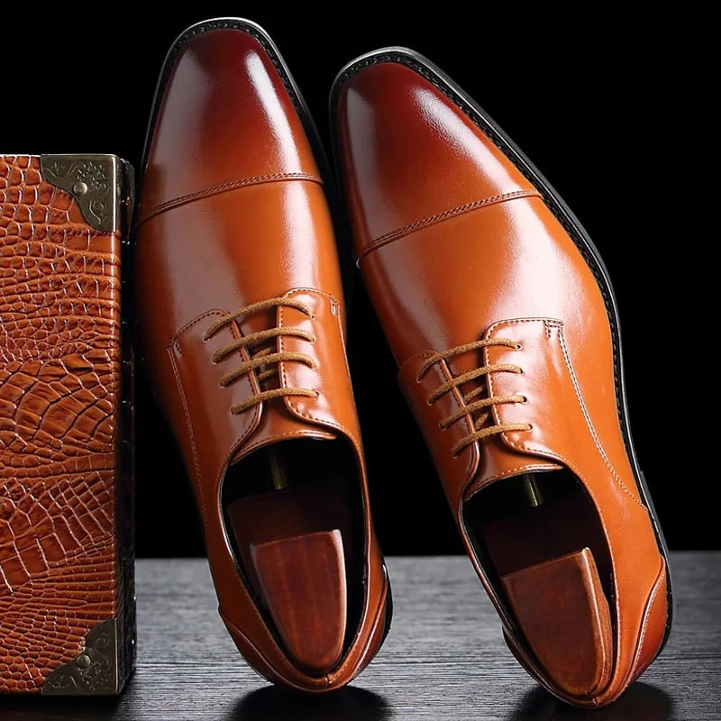 Richelieus homme bout droit - Marron