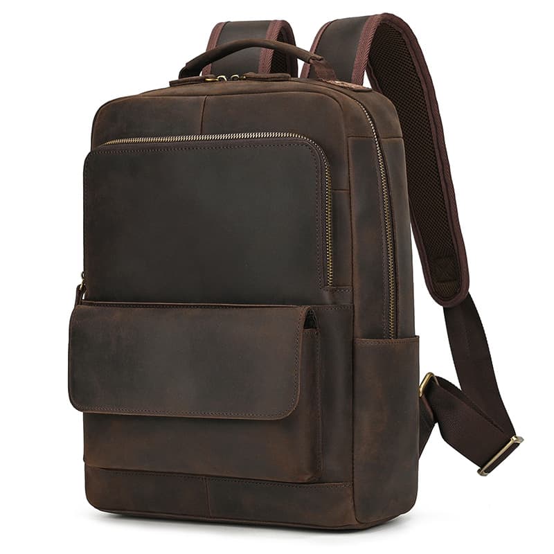 Sac à dos homme à rabat - Marron foncé