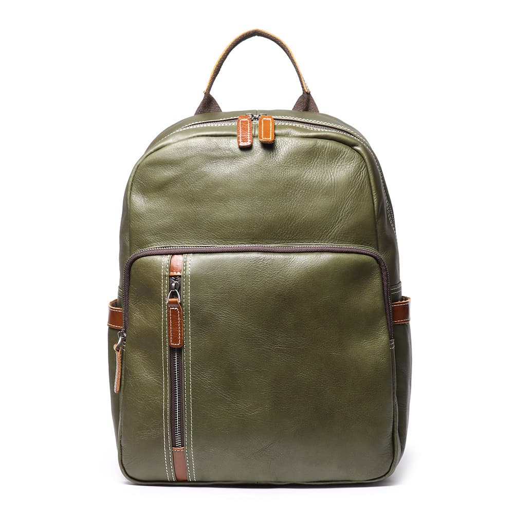 Sac à dos homme zippé - Vert olive