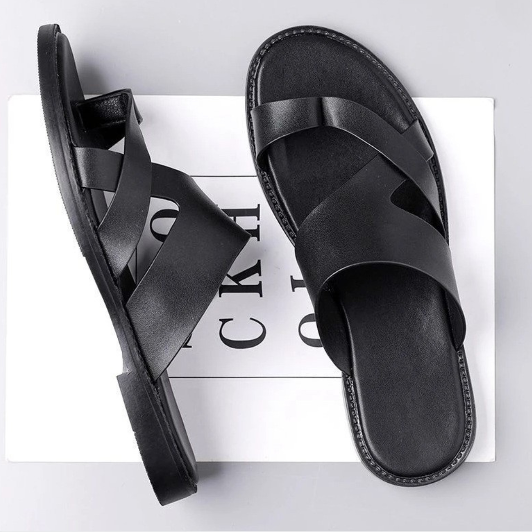 Sandales homme à brides - Noir