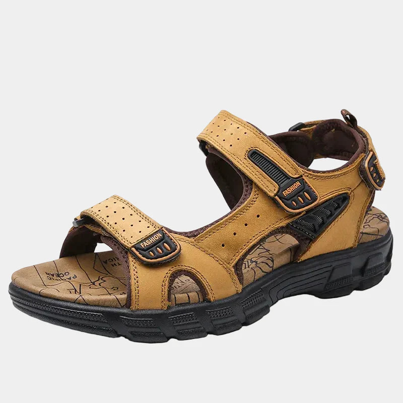 Sandales homme à brides réglables - Marron clair