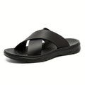 Sandales homme à doubles brides croisées - Noir