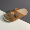 Sandales homme à doubles brides - Marron clair