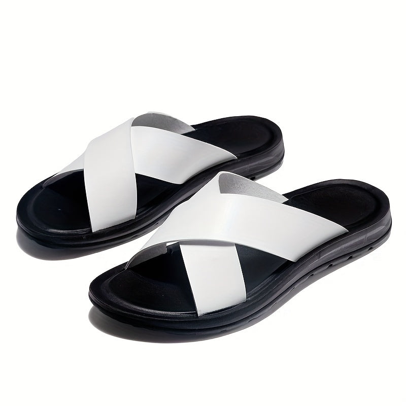 Sandales homme à larges brides - Blanc
