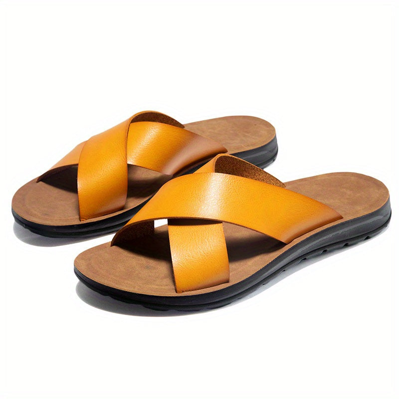 Sandales homme à larges brides - Jaune