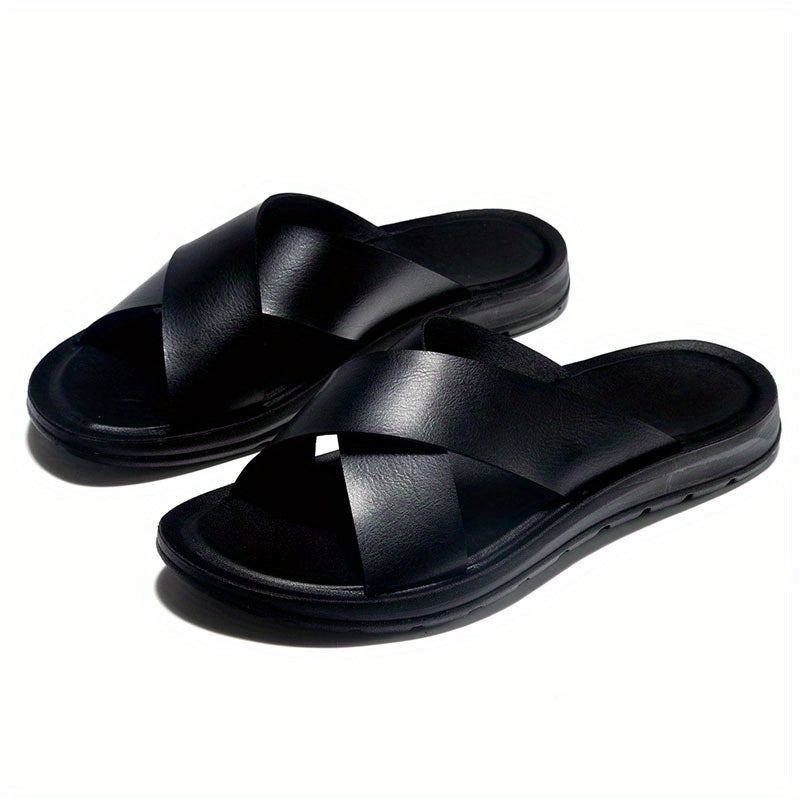 Sandales homme à larges brides - Noir
