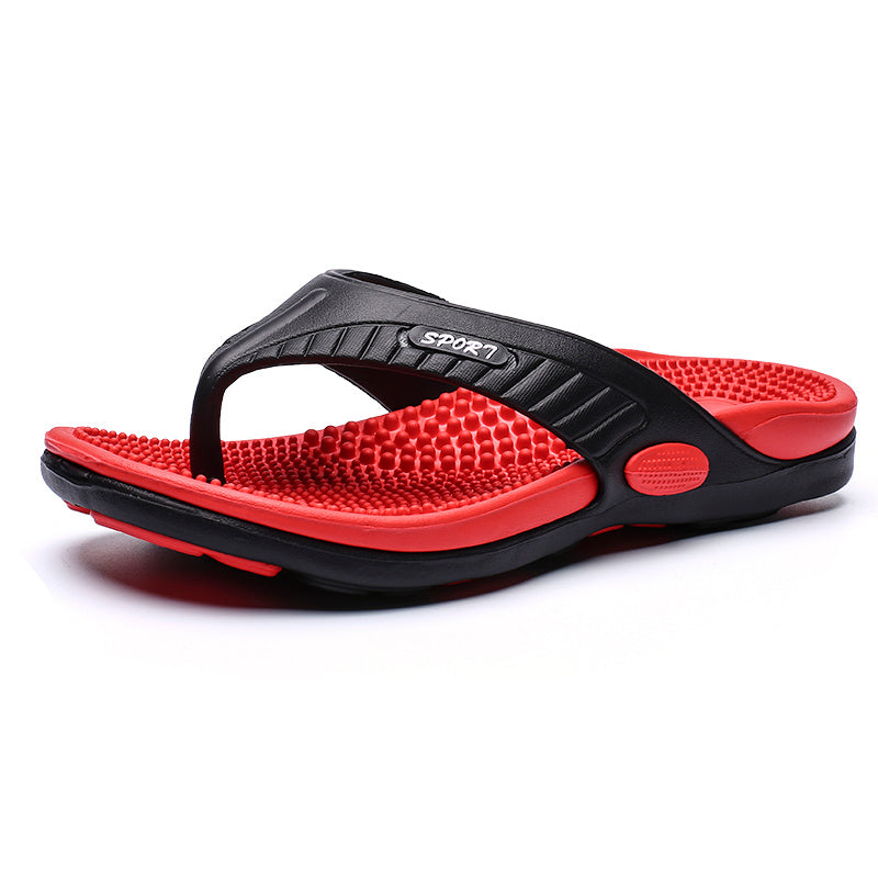 Sandales homme entre-doigts - Rouge