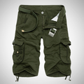Short cargo homme – Bermuda multi-poches avec ceinture incluse - Vert armée