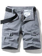 Short cargo homme ceinture intégrée - Gris