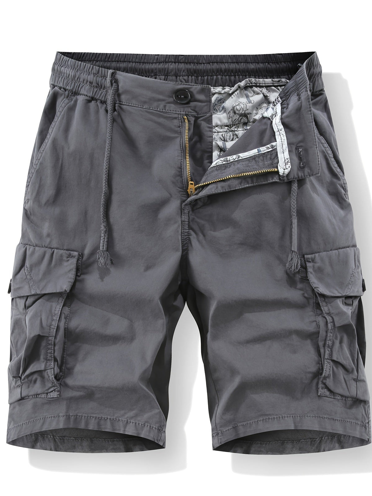 Short cargo homme cordon de serrage - Gris foncé