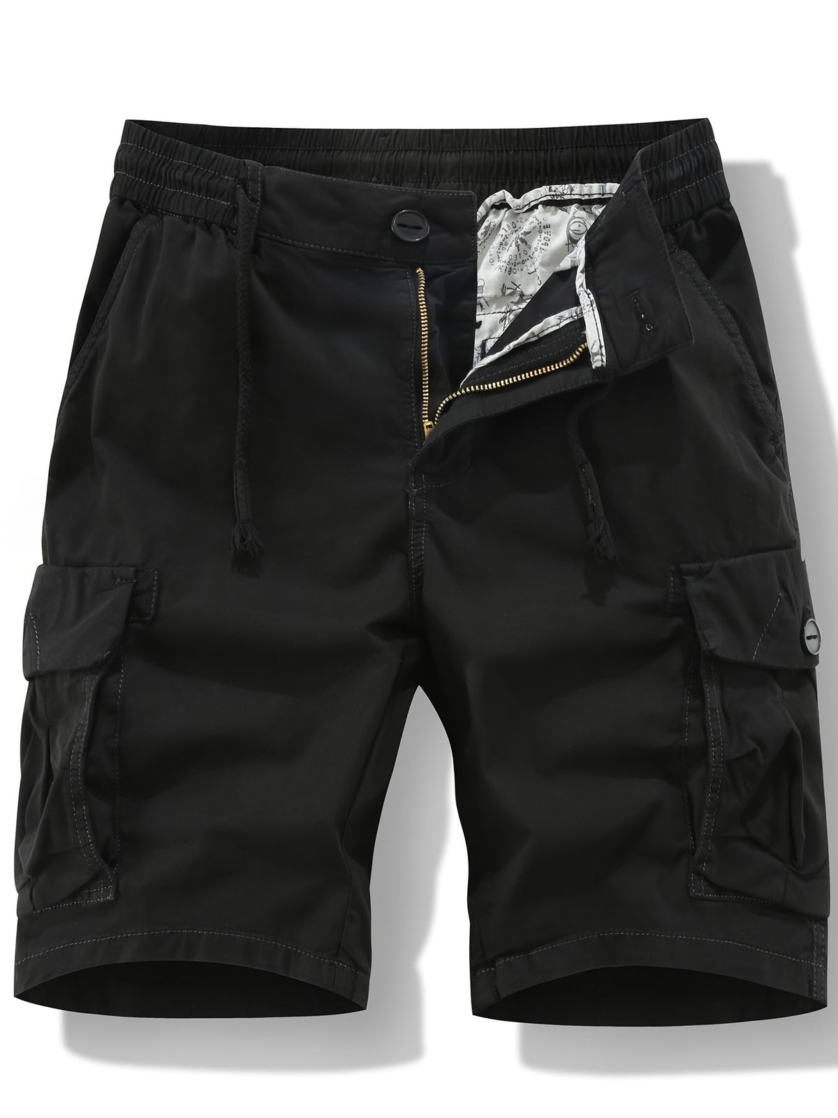 Short cargo homme cordon de serrage - Noir