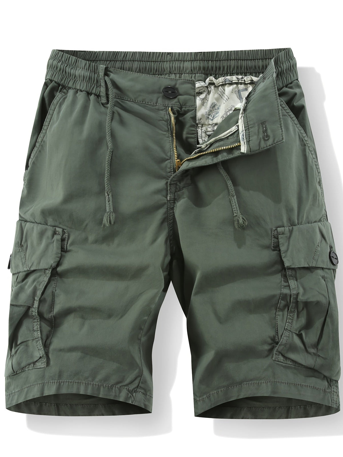 Short cargo homme cordon de serrage - Vert fonce