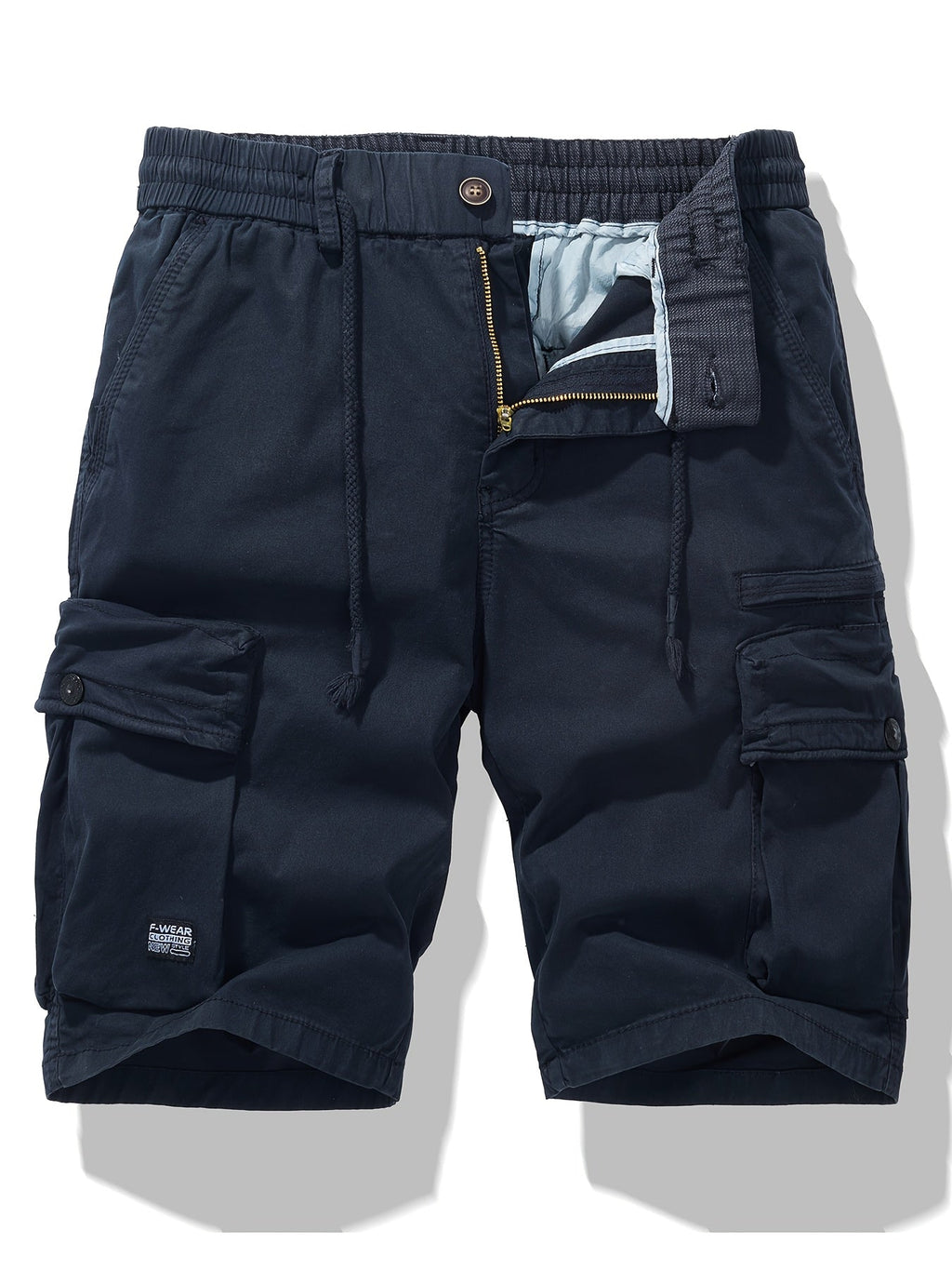 Short cargo homme taille ajustable - Bleu marine