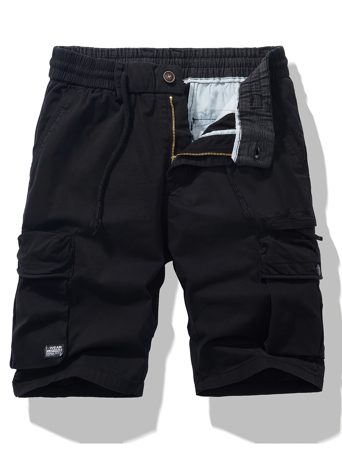 Short cargo homme taille ajustable - Noir