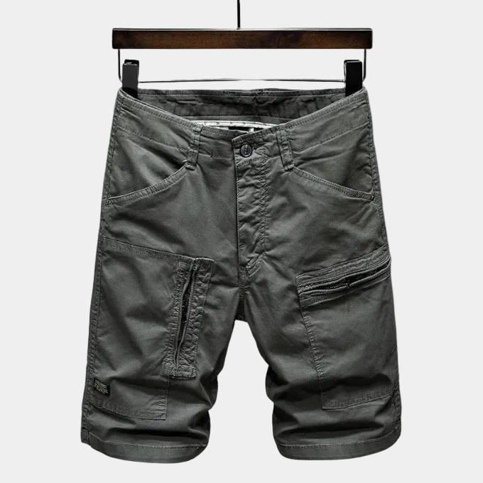 Short cargo homme zippé - Gris