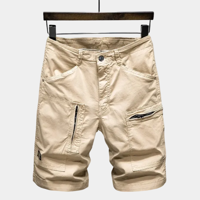 Short cargo homme zippé - Kaki