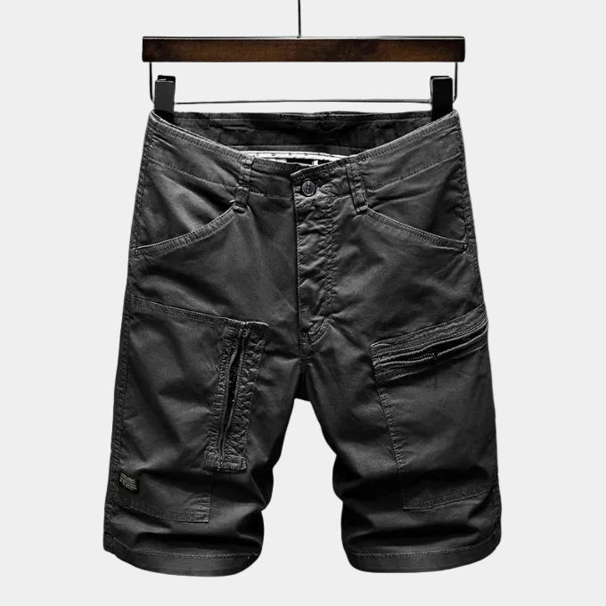 Short cargo homme zippé - Noir