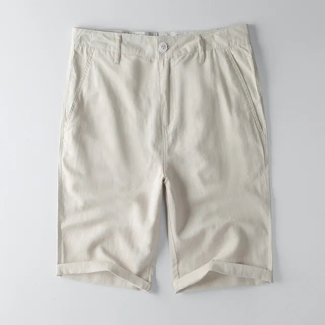 Short chino homme decontracte - Leger et polyvalent - Blanc casse