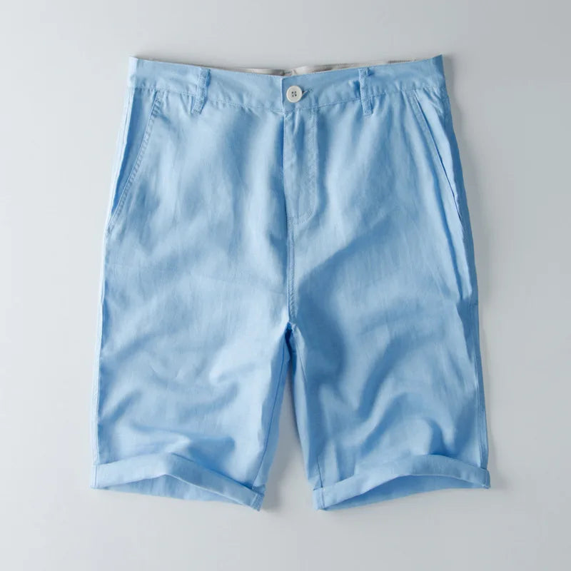 Short chino homme decontracte - Leger et polyvalent - Bleu clair