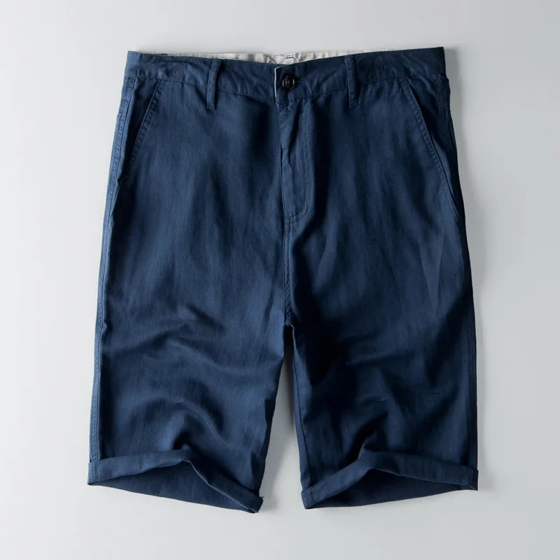 Short chino homme decontracte - Leger et polyvalent - Bleu marine