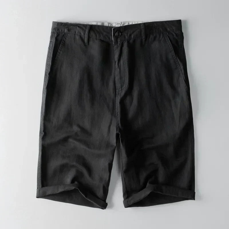 Short chino homme decontracte - Leger et polyvalent - Noir