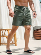 Short de bain homme à cordon - image 1