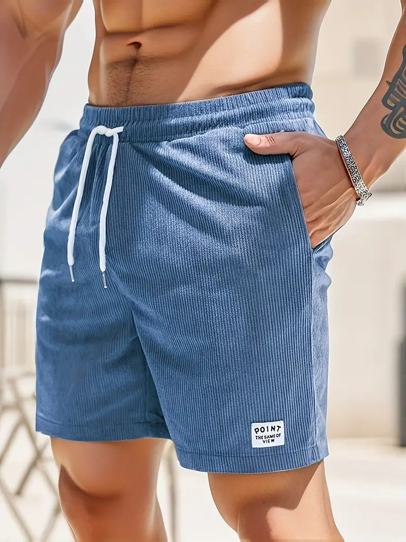 Short de bain homme à cordon - Bleu
