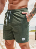 Short de bain homme à cordon - Vert