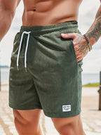 Short de bain homme à cordon - Vert