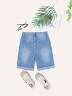 Short en jean homme taille haute - image 2