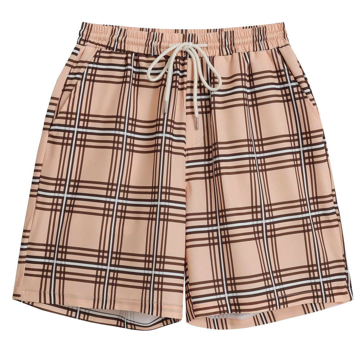 Short homme à carreaux - Kaki