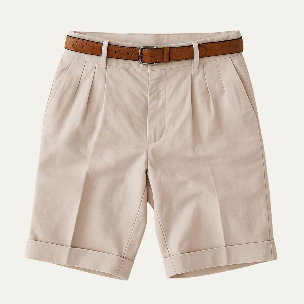 Short homme à pinces - Beige