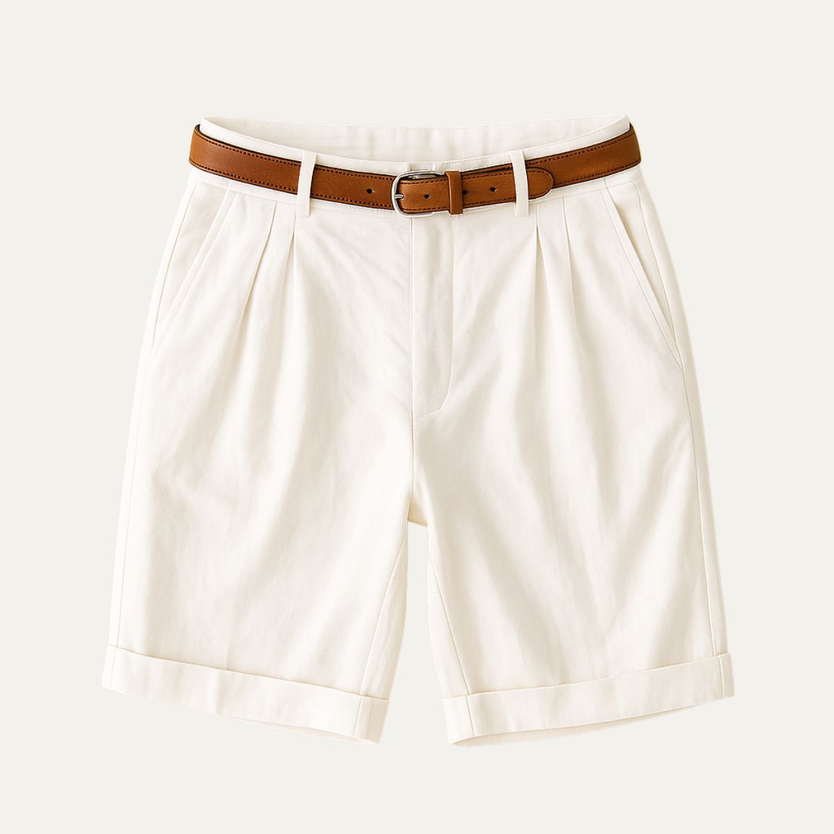 Short homme à pinces - Blanc