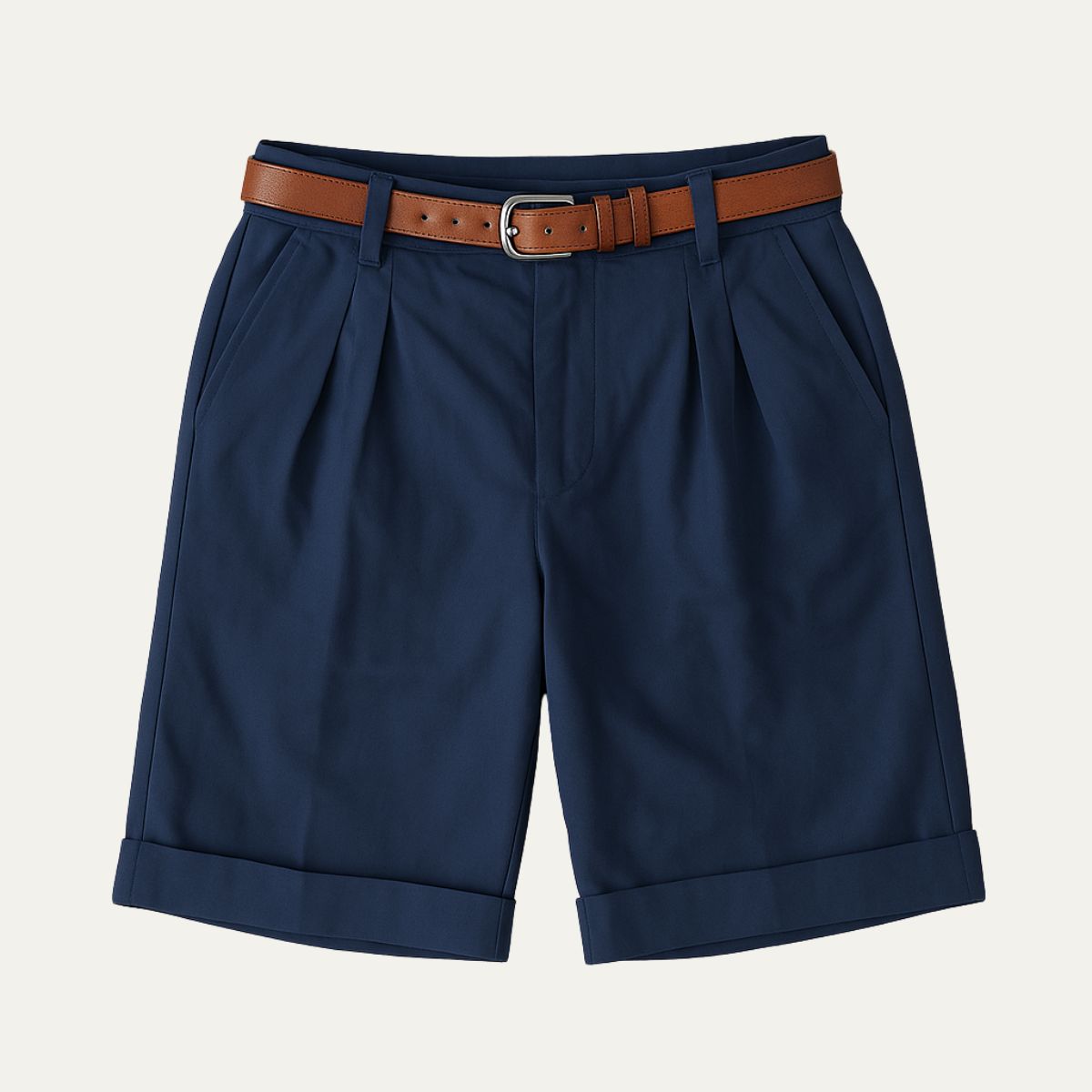 Short homme à pinces - Bleu