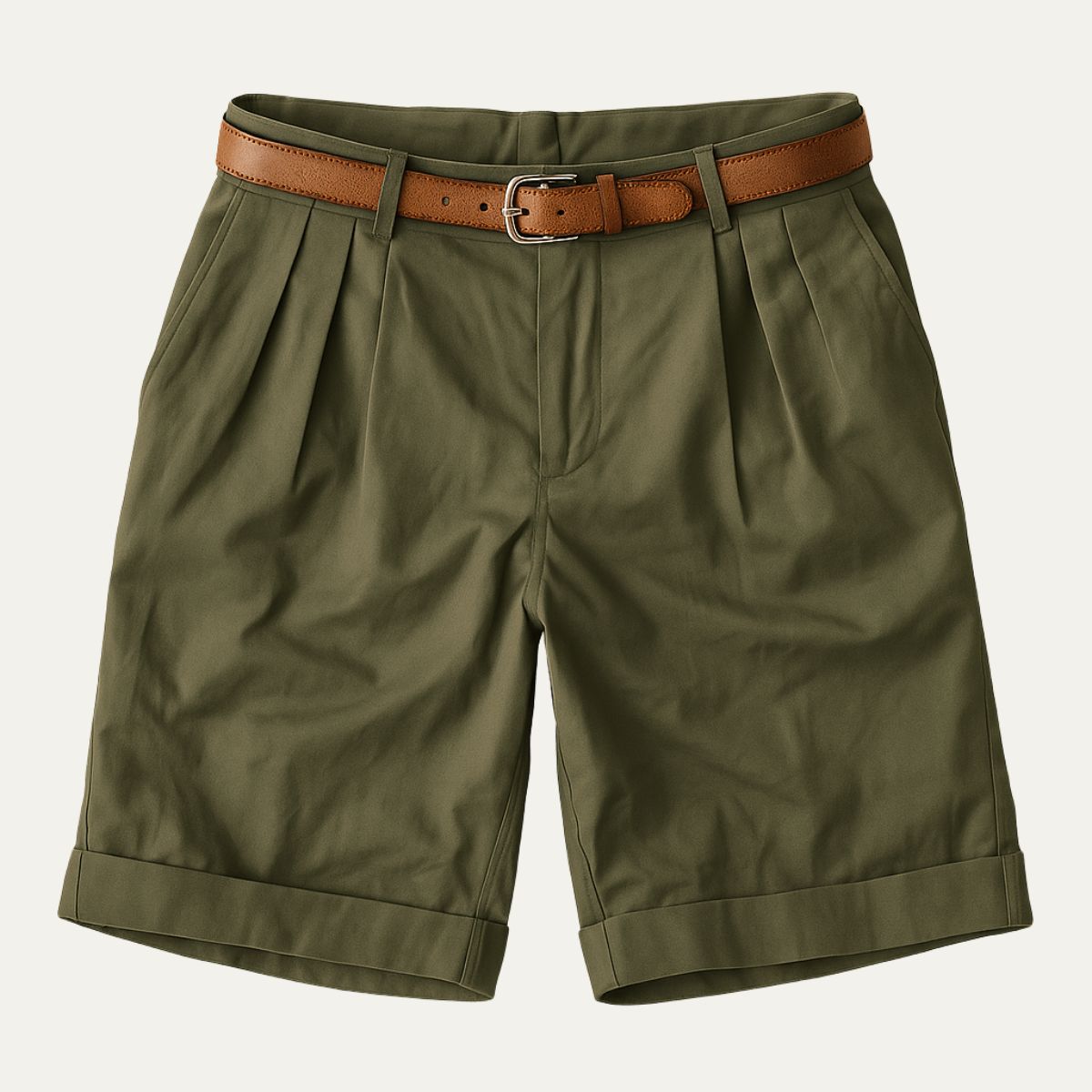 Short homme à pinces - Vert