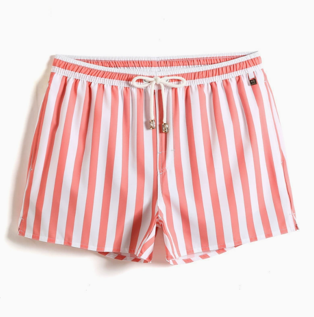Short homme à rayures verticales - Rose