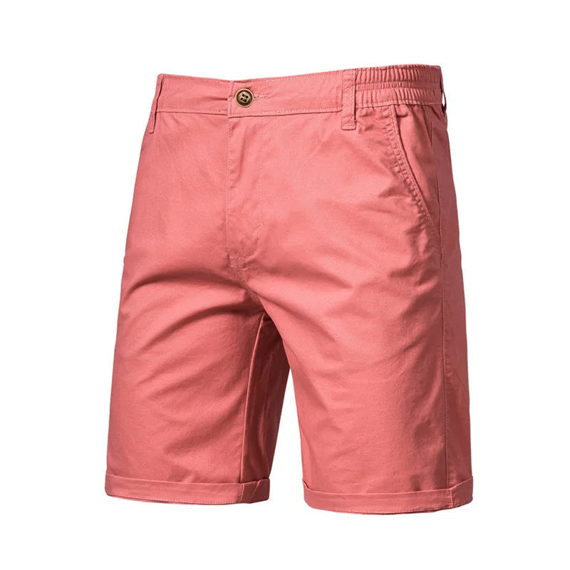Short homme à taille partiellement élastiquée - Rose vif
