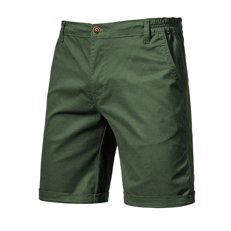 Short homme à taille partiellement élastiquée - Vert