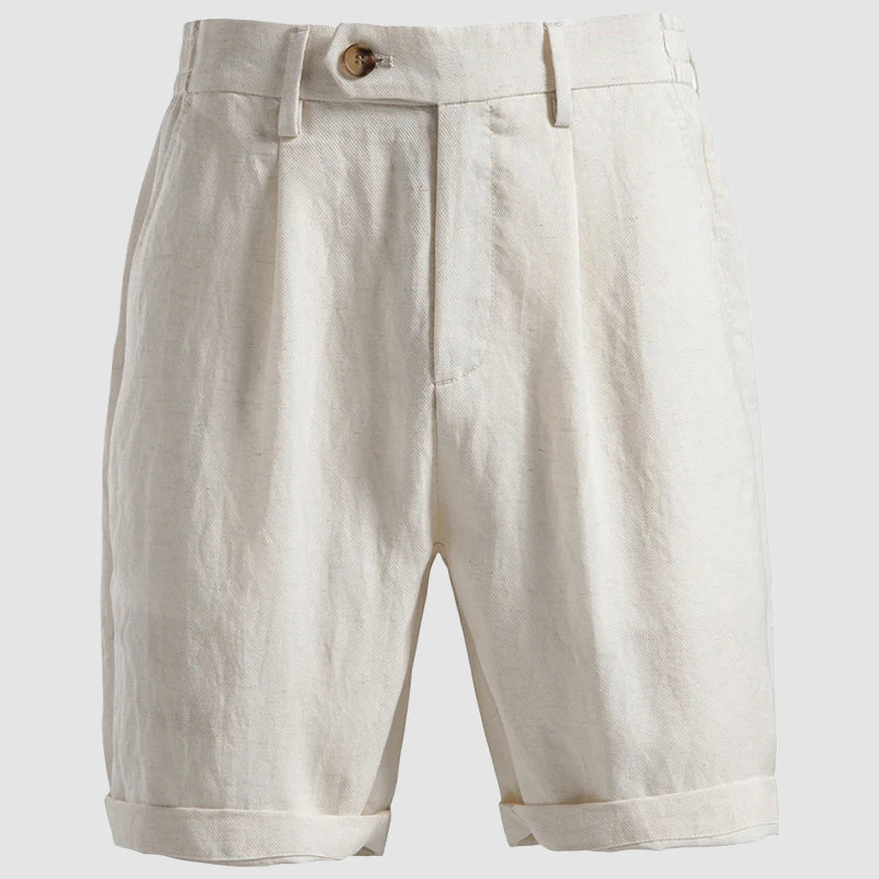Short homme chino plissé - Blanc