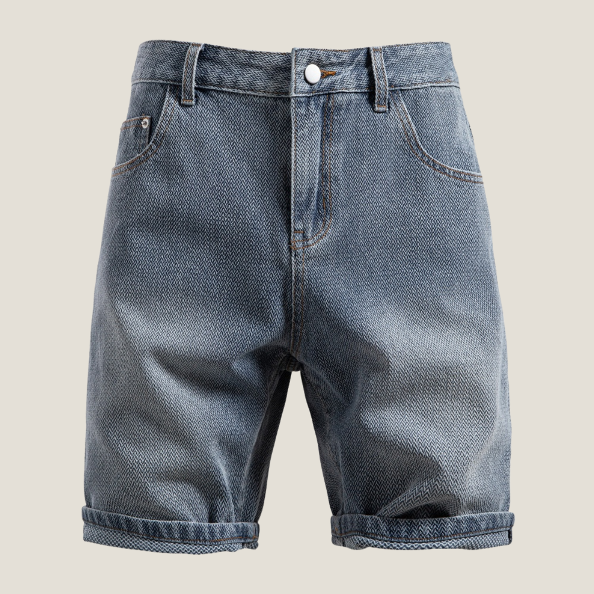 Short homme en jean - Bleu clair