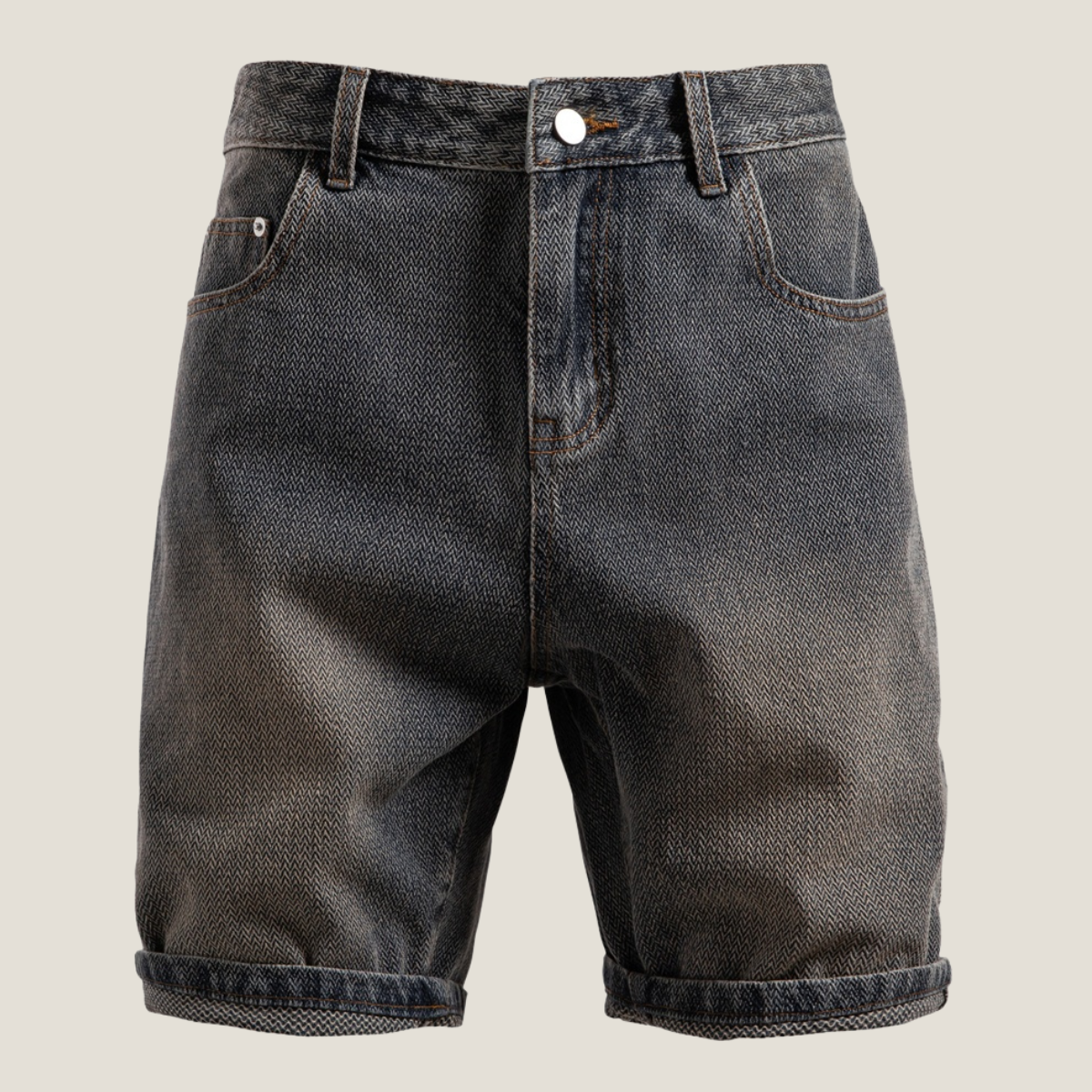 Short homme en jean - Gris