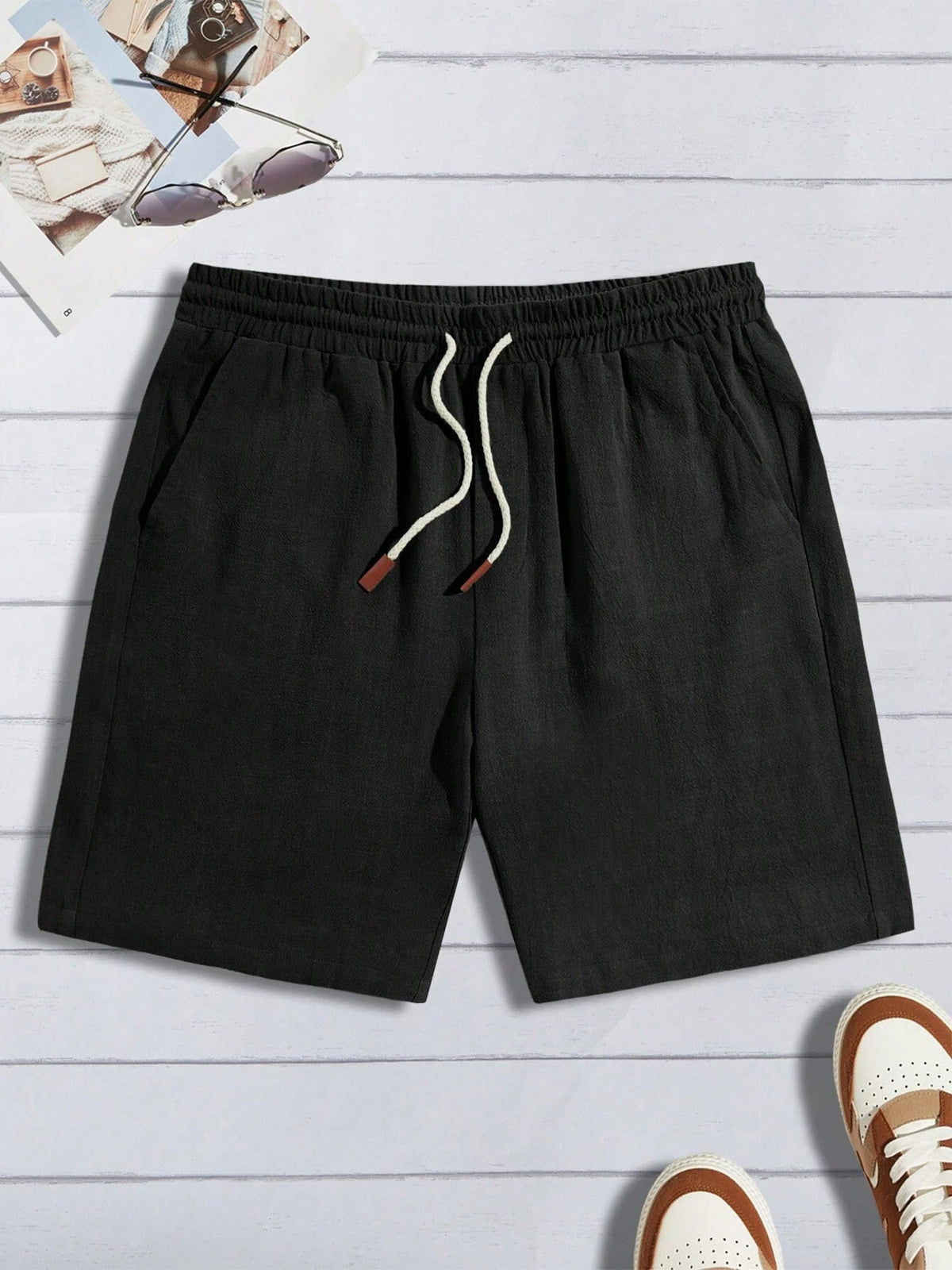 Short homme finition texturée - Noir