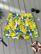 Short homme imprimé citron - image 2