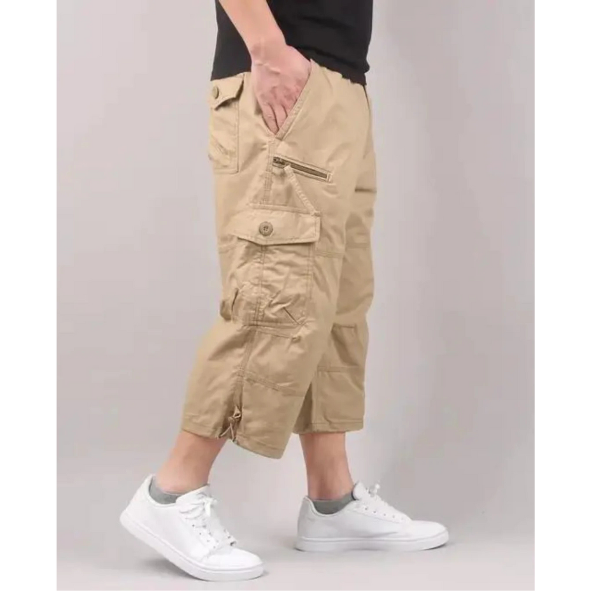 Short Homme | Léger et Fonctionnel avec Poches - Kaki