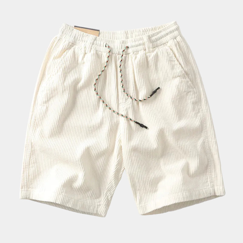 Short homme velours côtelé - Blanc