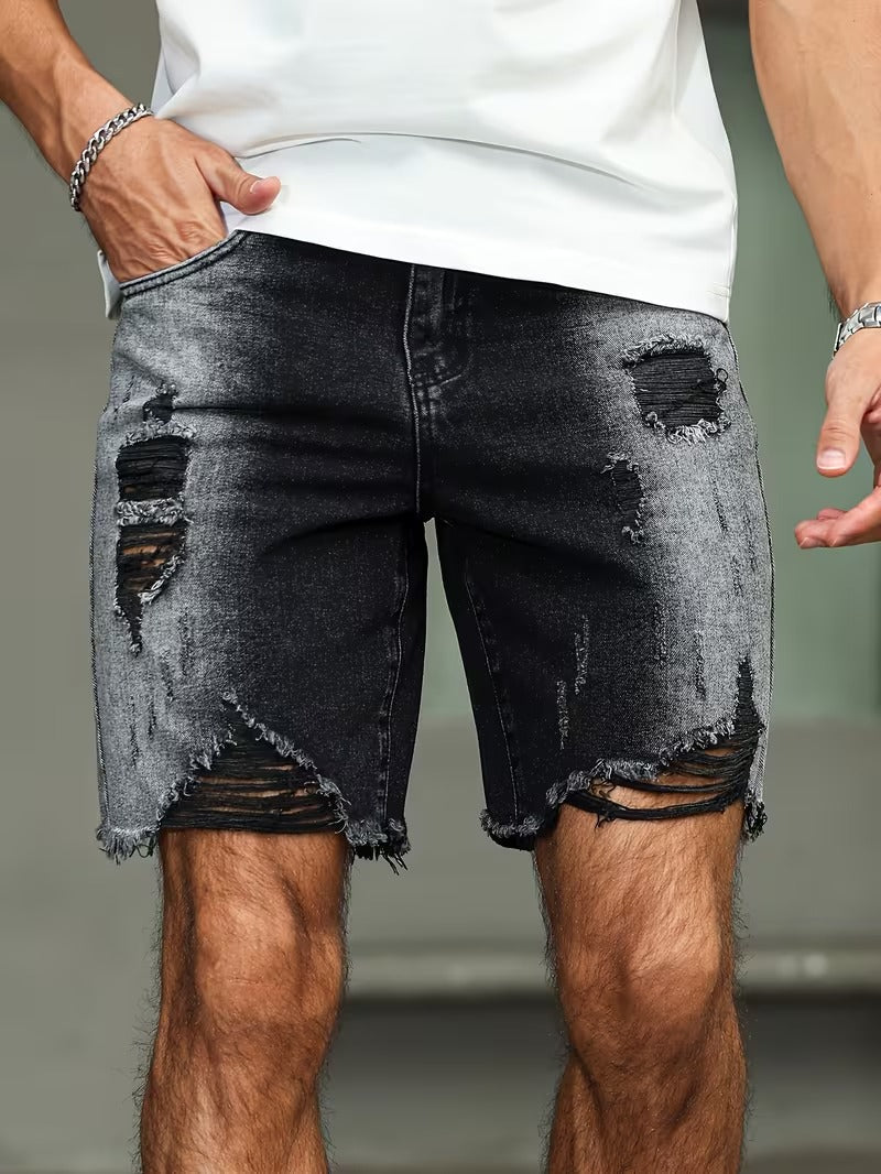 Shorts à Ourlet Effiloché pour Hommes - image 2